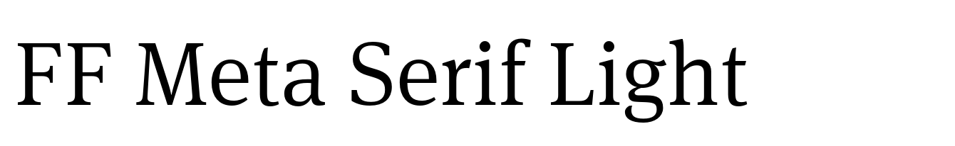 FF Meta Serif Light